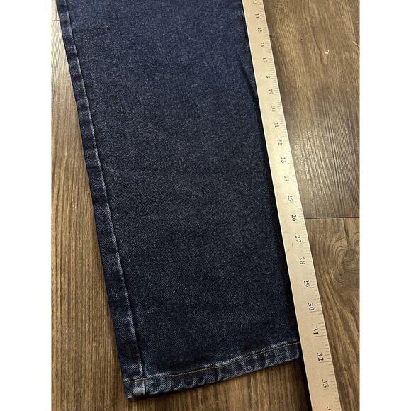 Wrangler Blues Relaxed Fit Jeans Womens Boot Cut Dark Wash Denim Comfort 14x32 - Picture 3 of 10